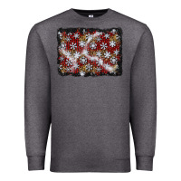 Charcoal Heather christmas snow crystals background Premium Sweatshirt - BundleAndBundleShop