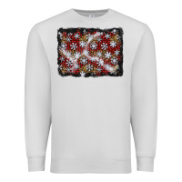 Dove Grey christmas snow crystals background Premium Sweatshirt - BundleAndBundleShop