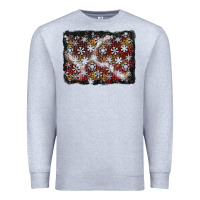 Heather Grey christmas snow crystals background Premium Sweatshirt - BundleAndBundleShop