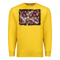 Lemon christmas snow crystals background Premium Sweatshirt - BundleAndBundleShop