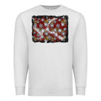 Oatmeal Heather christmas snow crystals background Premium Sweatshirt - BundleAndBundleShop