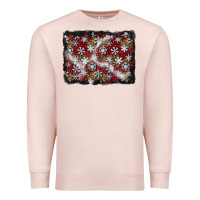 Pale Pink christmas snow crystals background Premium Sweatshirt - BundleAndBundleShop