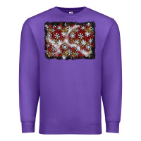 Purple christmas snow crystals background Premium Sweatshirt - BundleAndBundleShop
