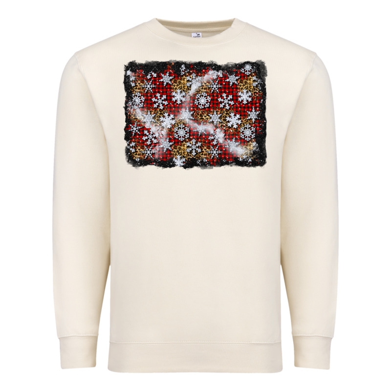 Christmas Snow Crystals Background Premium Sweatshirt by BundleAndBundleShop | Teevron