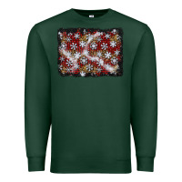 Sports Green christmas snow crystals background Premium Sweatshirt - BundleAndBundleShop