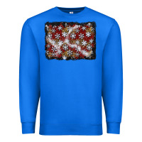 True Royal christmas snow crystals background Premium Sweatshirt - BundleAndBundleShop