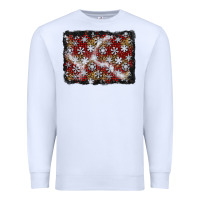 White christmas snow crystals background Premium Sweatshirt - BundleAndBundleShop