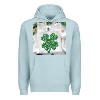 Blue Mist shamrock patterned clothing Premium Hoodie - MaliasSmallBusiness