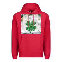 Cardinal shamrock patterned clothing Premium Hoodie - MaliasSmallBusiness