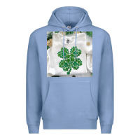 Colony Blue shamrock patterned clothing Premium Hoodie - MaliasSmallBusiness