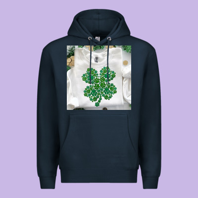 Shamrock Patterned Clothing Premium Hoodie Designed By Maliassmallbusiness