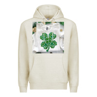 Oatmeal Heather shamrock patterned clothing Premium Hoodie - MaliasSmallBusiness