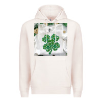 Pale Pink shamrock patterned clothing Premium Hoodie - MaliasSmallBusiness