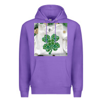 Purple shamrock patterned clothing Premium Hoodie - MaliasSmallBusiness