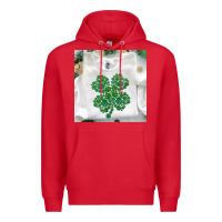 Red shamrock patterned clothing Premium Hoodie - MaliasSmallBusiness