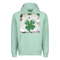 Seafoam shamrock patterned clothing Premium Hoodie - MaliasSmallBusiness