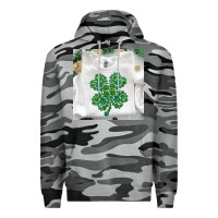 Slate Camo shamrock patterned clothing Premium Hoodie - MaliasSmallBusiness