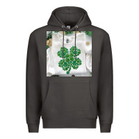 Smoke shamrock patterned clothing Premium Hoodie - MaliasSmallBusiness