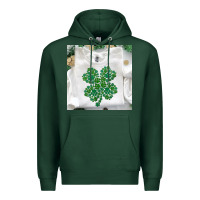 Sports Green shamrock patterned clothing Premium Hoodie - MaliasSmallBusiness