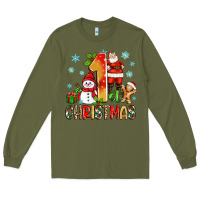 Army Green 1st christmas santa and snowman Long Sleeve Tee - Zillion Design Studio