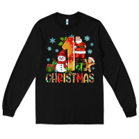 Black 1st christmas santa and snowman Long Sleeve Tee - Zillion Design Studio