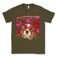 Army Green valentine's day  beagle Classic Tee - RanaPortraitStore