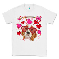 White valentine's day  beagle Classic Tee - RanaPortraitStore