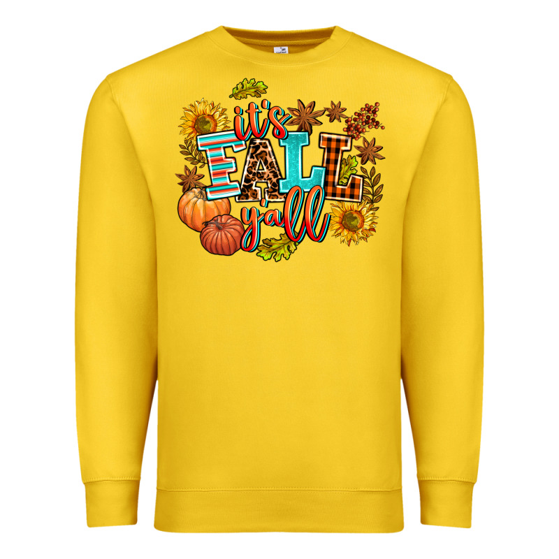 It's Fall Y'all Premium Sweatshirt by AdoDesignShop | Teevron
