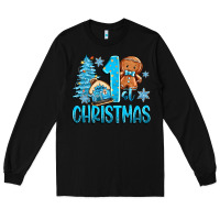 Black 1st christmas gingerbread boy Long Sleeve Tee - Zillion Design Studio