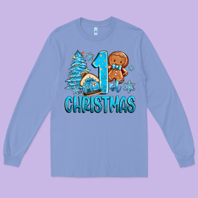 Long Sleeve Tee 1st christmas gingerbread boy