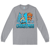 Heather Grey 1st christmas gingerbread boy Long Sleeve Tee - Zillion Design Studio