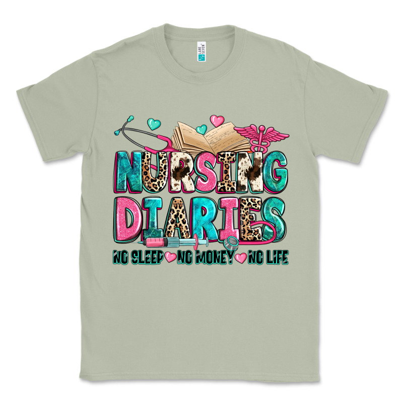 Nursing Diaries No Sleep No Money No Life Classic Tee by Zillion Design Studio | Teevron