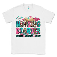 White nursing diaries no sleep no money no life Classic Tee - Zillion Design Studio