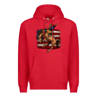 Red Bucking Bronco Premium Hoodie - Jasminsmagicworld