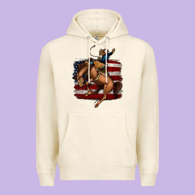 Bucking Bronco Premium Hoodie Designed By Jasminsmagicworld