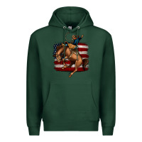 Sports Green Bucking Bronco Premium Hoodie - Jasminsmagicworld
