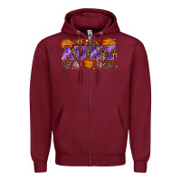 Burgundy aunt basketball Zipper Hoodie - Zillion Design Studio