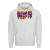 Dove Grey aunt basketball Zipper Hoodie - Zillion Design Studio