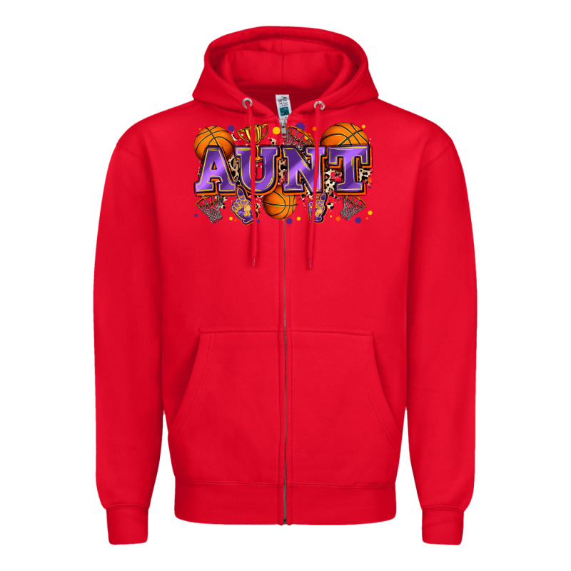 Aunt Basketball Zipper Hoodie by Zillion Design Studio | Teevron