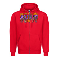 Red aunt basketball Zipper Hoodie - Zillion Design Studio