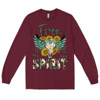 Burgundy western boho free spirit Long Sleeve Tee - texasbilliewilder