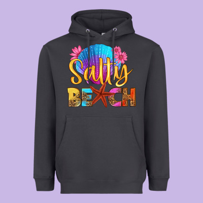 Salty Beach Heavyweight Hoodie Designed By Hra Design Shop