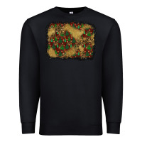 Black christmas trees and leopard background Premium Sweatshirt - BundleAndBundleShop
