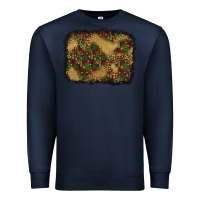 Navy christmas trees and leopard background Premium Sweatshirt - BundleAndBundleShop