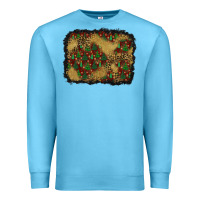 Ocean Blue christmas trees and leopard background Premium Sweatshirt - BundleAndBundleShop