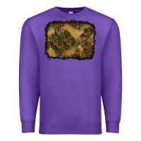 Purple christmas trees and leopard background Premium Sweatshirt - BundleAndBundleShop