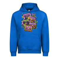 Cobalt mardi gras cassette tapes Urban Hoodie - MaliasSmallBusiness