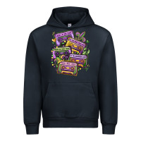 Navy mardi gras cassette tapes Urban Hoodie - MaliasSmallBusiness