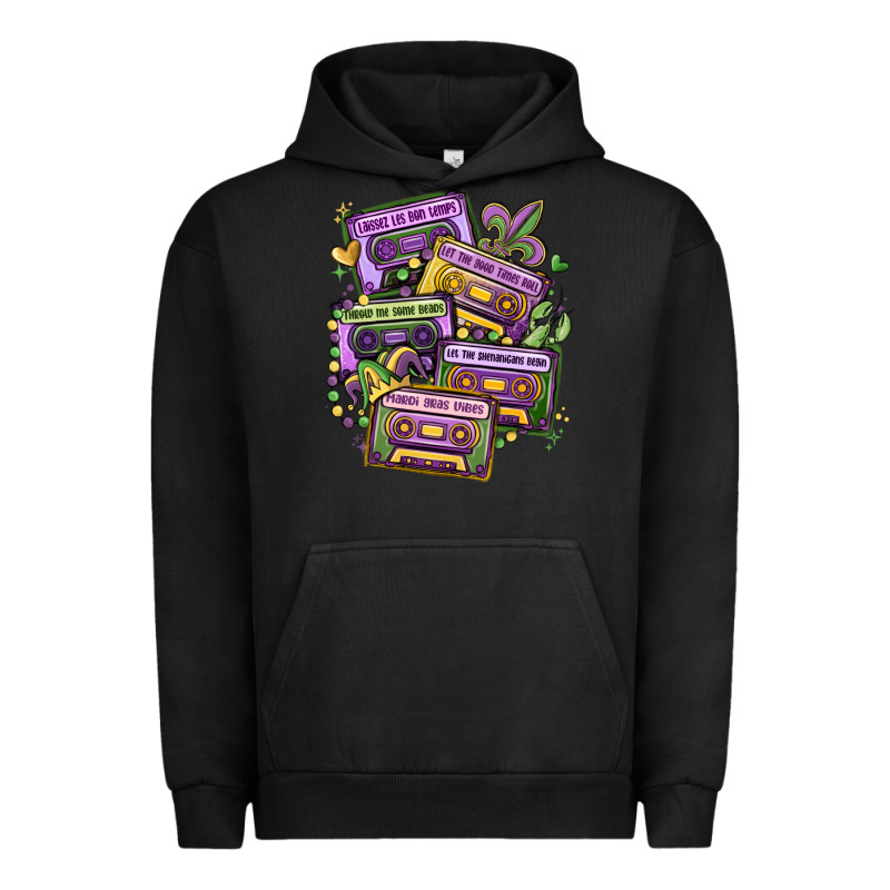 Mardi Gras Cassette Tapes Urban Hoodie by MaliasSmallBusiness | Teevron