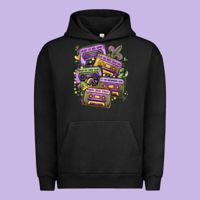 Mardi Gras Cassette Tapes Urban Hoodie Designed By Maliassmallbusiness